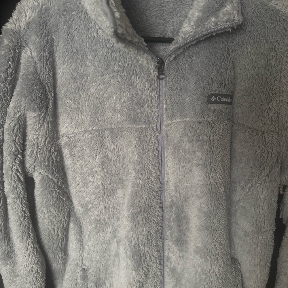 Columbia Gray Plush Full-Zip Fleece Jacket